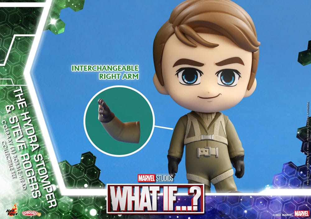 What If...? Cosbaby (S) Mini Figures Hydra Stomper & Steve Rogers 10 cm Mini-figures