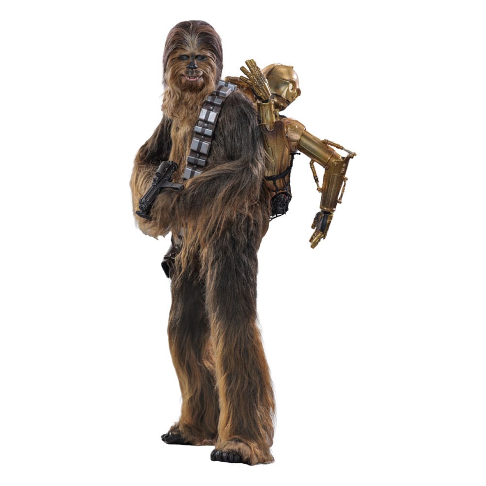 Star Wars Episode V Movie Masterpiece Action Figure 1/6 Chewbacca with Disassembled C-3PO 36 cm Action figures