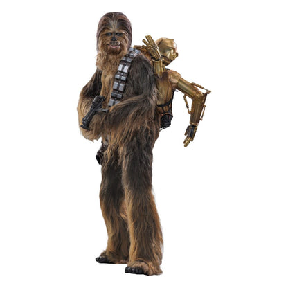 Star Wars Episode V Movie Masterpiece Action Figure 1/6 Chewbacca with Disassembled C-3PO 36 cm Action figures