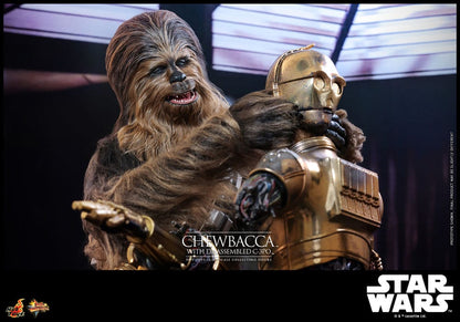 Star Wars Episode V Movie Masterpiece Action Figure 1/6 Chewbacca with Disassembled C-3PO 36 cm Action figures