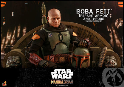 Star Wars: The Mandalorian Action Figure 1/6 Boba Fett Repaint Armor and Throne Special Edition 30 cm