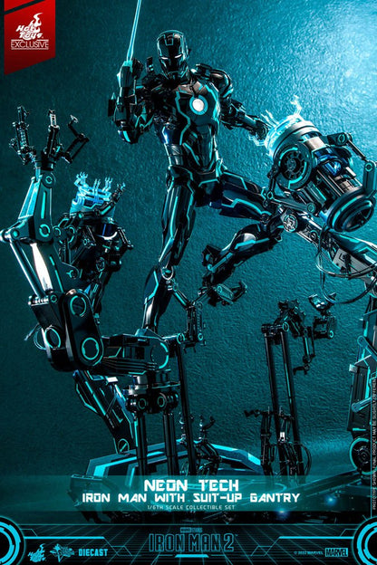 Iron Man 2 Action Figure 1/6 Neon Tech Iron Man with Suit-Up Gantry 32 cm Action figures