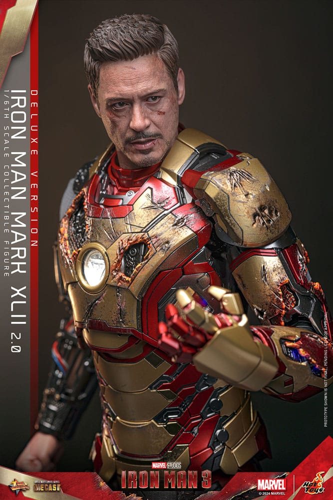 Iron Man 3 Movie Masterpiece Diecast Action Figure 1/6 Iron Man Mark XLII (2.0) Deluxe 32 cm Action figures