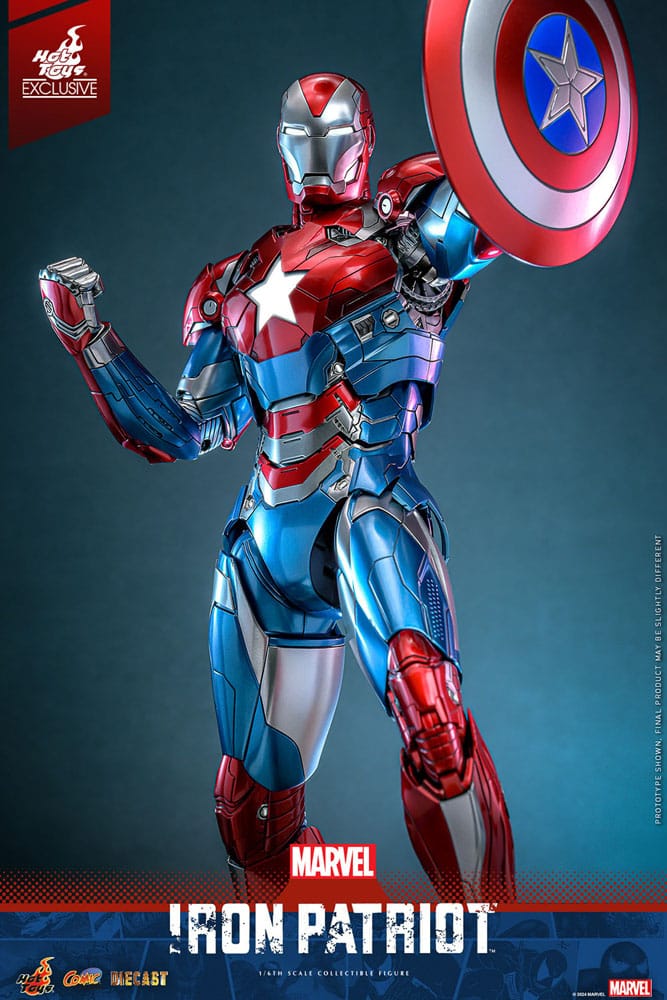 Marvel Comic Diecast Masterpiece Action Figure 1/6 Iron Patriot Hot Toys Exclusive 32 cm Action figures