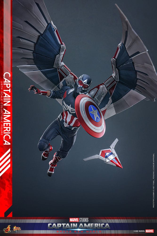 Captain America: Brave New World Movie Masterpiece Action Figure 1/6 Captain America 30 cm Action figures