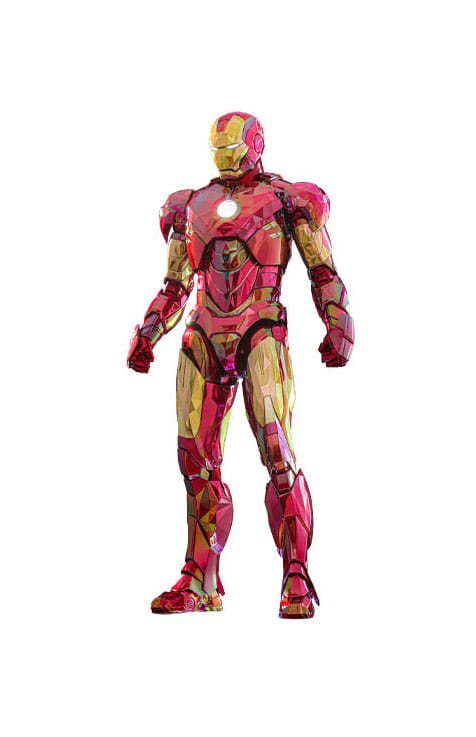 Iron Man Movie Masterpiece Diecast Action Figure 1/6 Iron Man Mark VI (Fractal Armor) Hot Toys Exclusive 33 cm