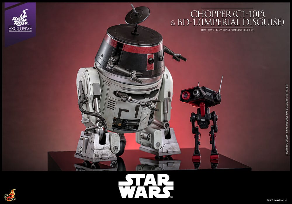 Star Wars Action Figure Set 1/6 Chopper (C1-10P&trade;) & BD-1&trade; (Imperial Disguise) 18 cm & 8 cm