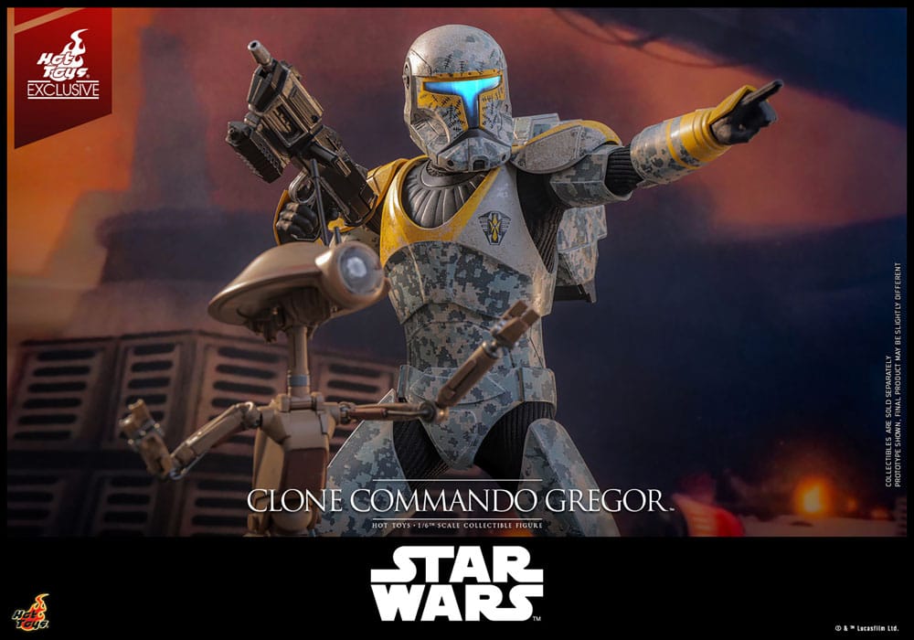 Star Wars: The Clone Wars Action Figure 1/6 Clone Commando Gregor Hot Toys Exclusive 30 cm