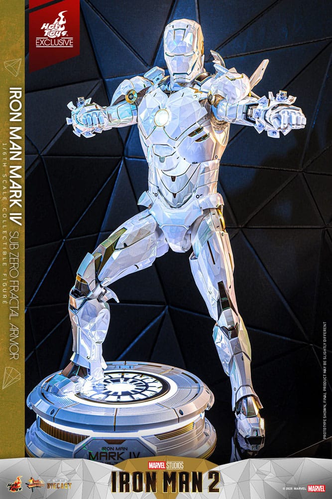 Iron Man 2 Movie Masterpiece Diecast Action Figure 1/6 Iron Man Mark IV (Sub-Zero Fractal Armor) Hot Toys Exclusive 33