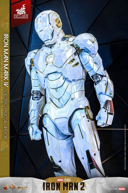 Iron Man 2 Movie Masterpiece Diecast Action Figure 1/6 Iron Man Mark IV (Sub-Zero Fractal Armor) Hot Toys Exclusive 33 cm