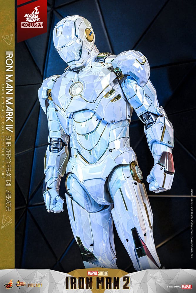 Iron Man 2 Movie Masterpiece Diecast Action Figure 1/6 Iron Man Mark IV (Sub-Zero Fractal Armor) Hot Toys Exclusive 33