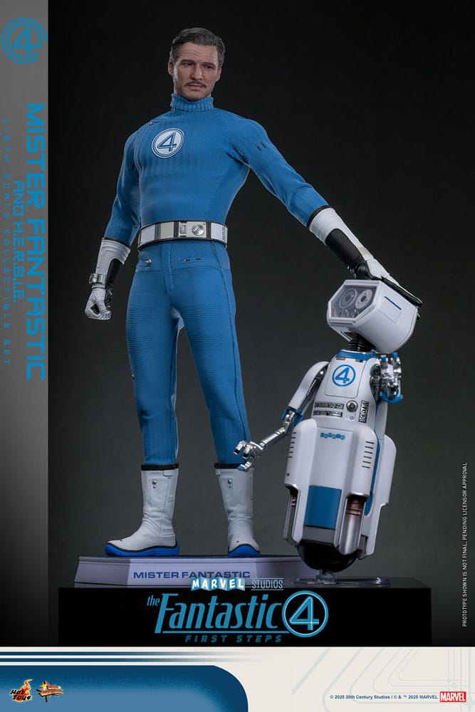 The Fantastic Four: First Steps Movie Masterpiece Action Figure 2-Pack 1/6 Mister Fantastic & H.E.R.B.I.E. 30 cm