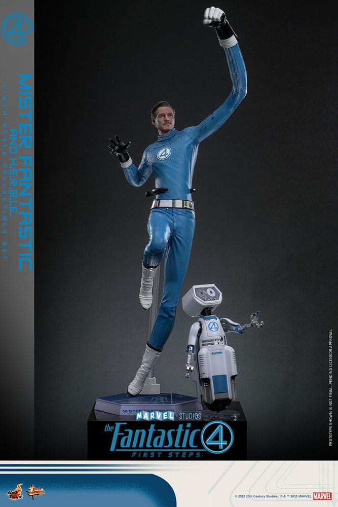 The Fantastic Four: First Steps Movie Masterpiece Action Figure 2-Pack 1/6 Mister Fantastic & H.E.R.B.I.E. 30 cm Action