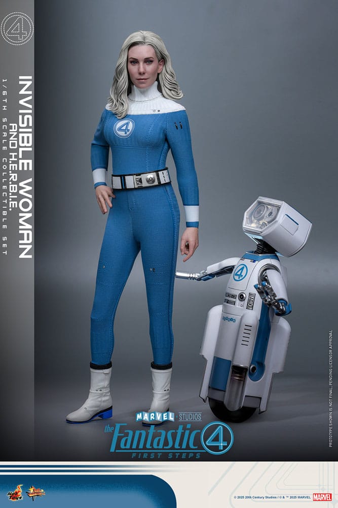 The Fantastic Four: First Steps Movie Masterpiece Action Figure 2-Pack 1/6 Invisible Woman & H.E.R.B.I.E. 28 cm