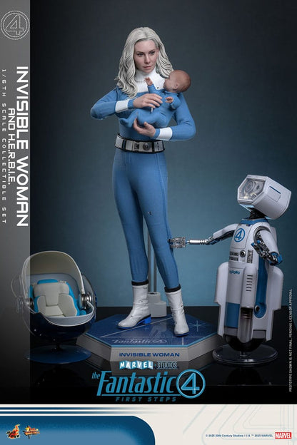The Fantastic Four: First Steps Movie Masterpiece Action Figure 2-Pack 1/6 Invisible Woman & H.E.R.B.I.E. 28 cm Action
