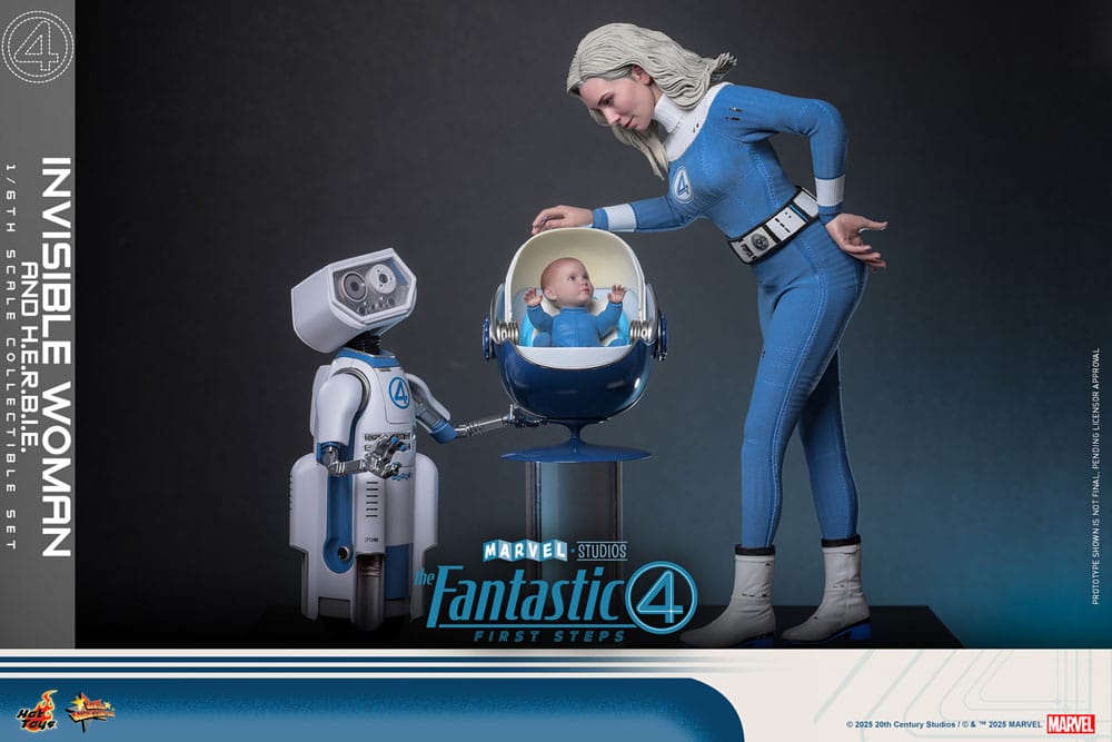 The Fantastic Four: First Steps Movie Masterpiece Action Figure 2-Pack 1/6 Invisible Woman & H.E.R.B.I.E. 28 cm Action