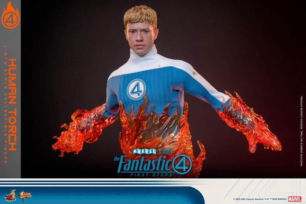 The Fantastic Four: First Steps Movie Masterpiece Action Figure 1/6 Human Torch 30 cm