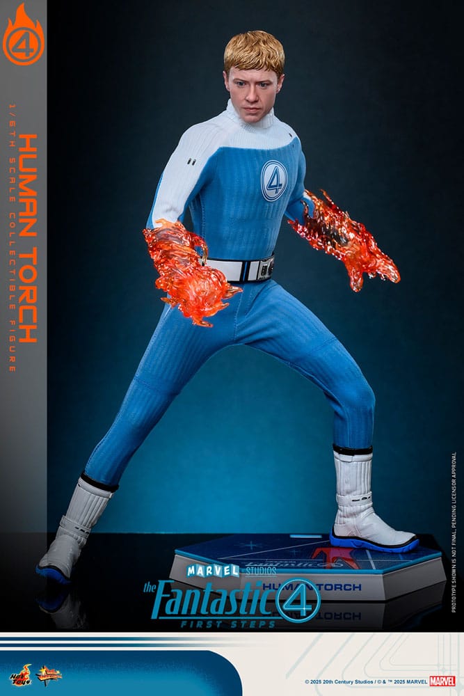 The Fantastic Four: First Steps Movie Masterpiece Action Figure 1/6 Human Torch 30 cm