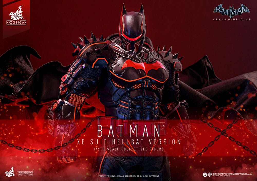 Batman Arkham Origins Videogame Masterpiece Action Figure 1/6 XE Suit Hellbat Version Hot Toys Exclusive 33 cm