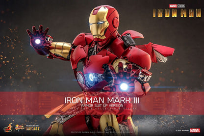Iron Man Movie Masterpiece Diecast Action Figure 1/6 Iron Man Mark III (Armor Suit Up Version) 32 cm