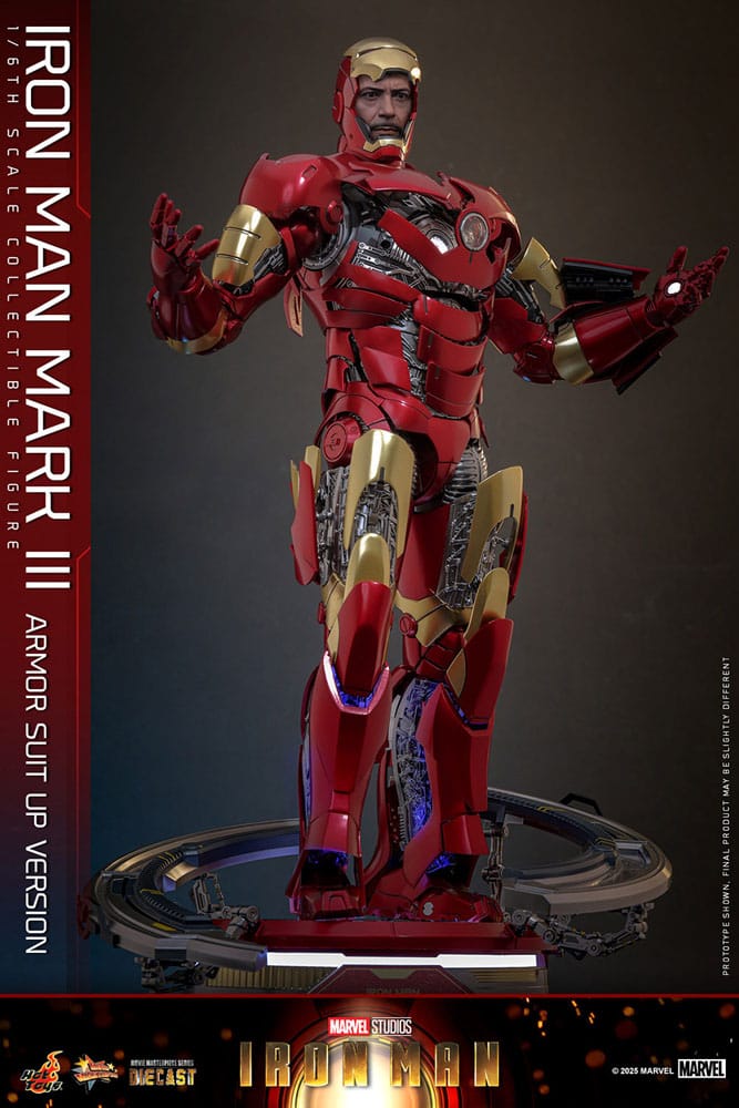 Iron Man Movie Masterpiece Diecast Action Figure 1/6 Iron Man Mark III (Armor Suit Up Version) 32 cm