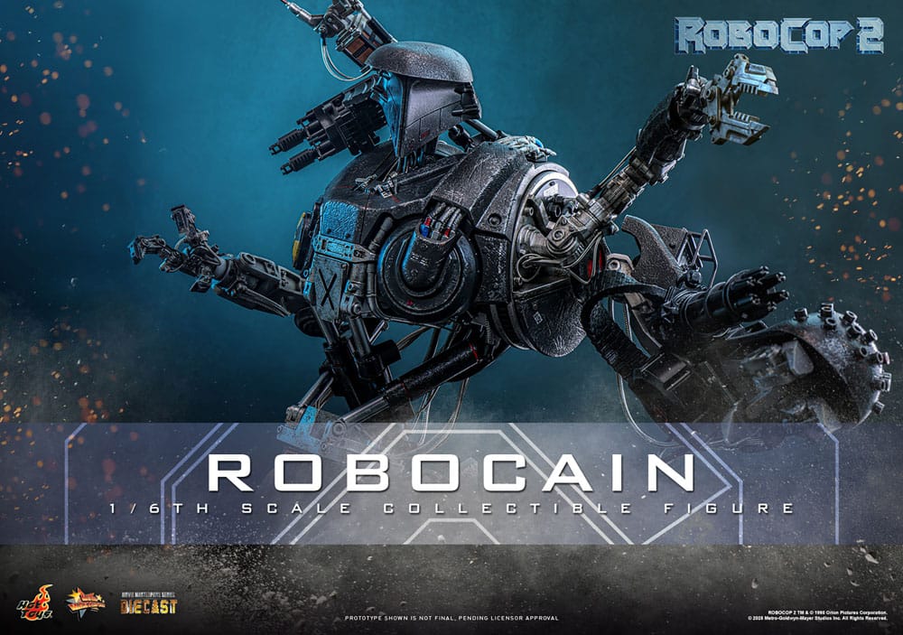 RoboCop 2 Movie Masterpiece Diecast Action Figure 1/6 RoboCain 40 cm