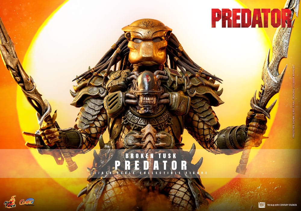 Alien vs. Predator Comic Masterpiece Action Figure 1/6 Broken Tusk Predator 35 cm