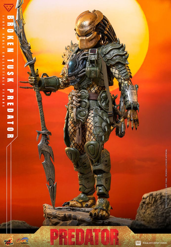 Alien vs. Predator Comic Masterpiece Action Figure 1/6 Broken Tusk Predator 35 cm Action figures 30 cm