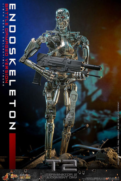 Terminator 2: Judgment Day Movie Masterpiece Die-cast  Action Figure 1/6 Endoskeleton (Battle Damaged Version) 31 cm