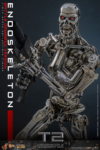 Terminator 2: Judgment Day Movie Masterpiece Die-cast  Action Figure 1/6 Endoskeleton (Battle Damaged Version) 31 cm