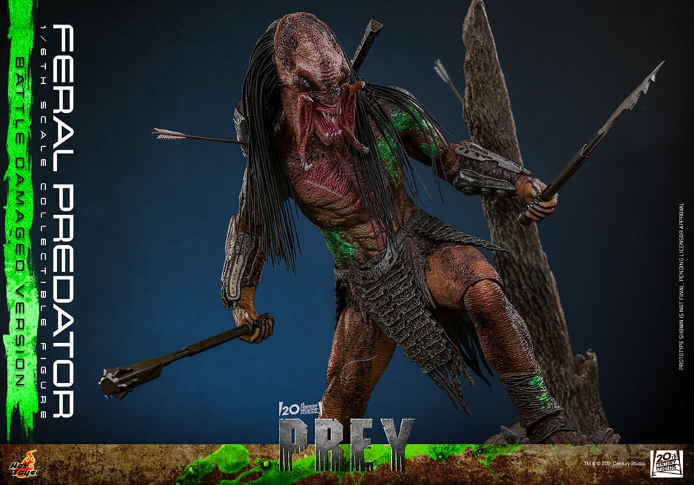 Prey Action Figure 1/6 Feral Predator (Battle Damaged Version) 37 cm