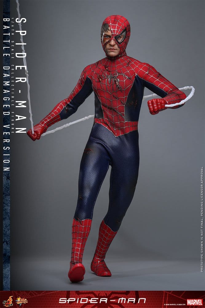 Spider-Man Movie Masterpiece Action Figure 1/6 Spider-Man (Battle Damaged Version) 30 cm