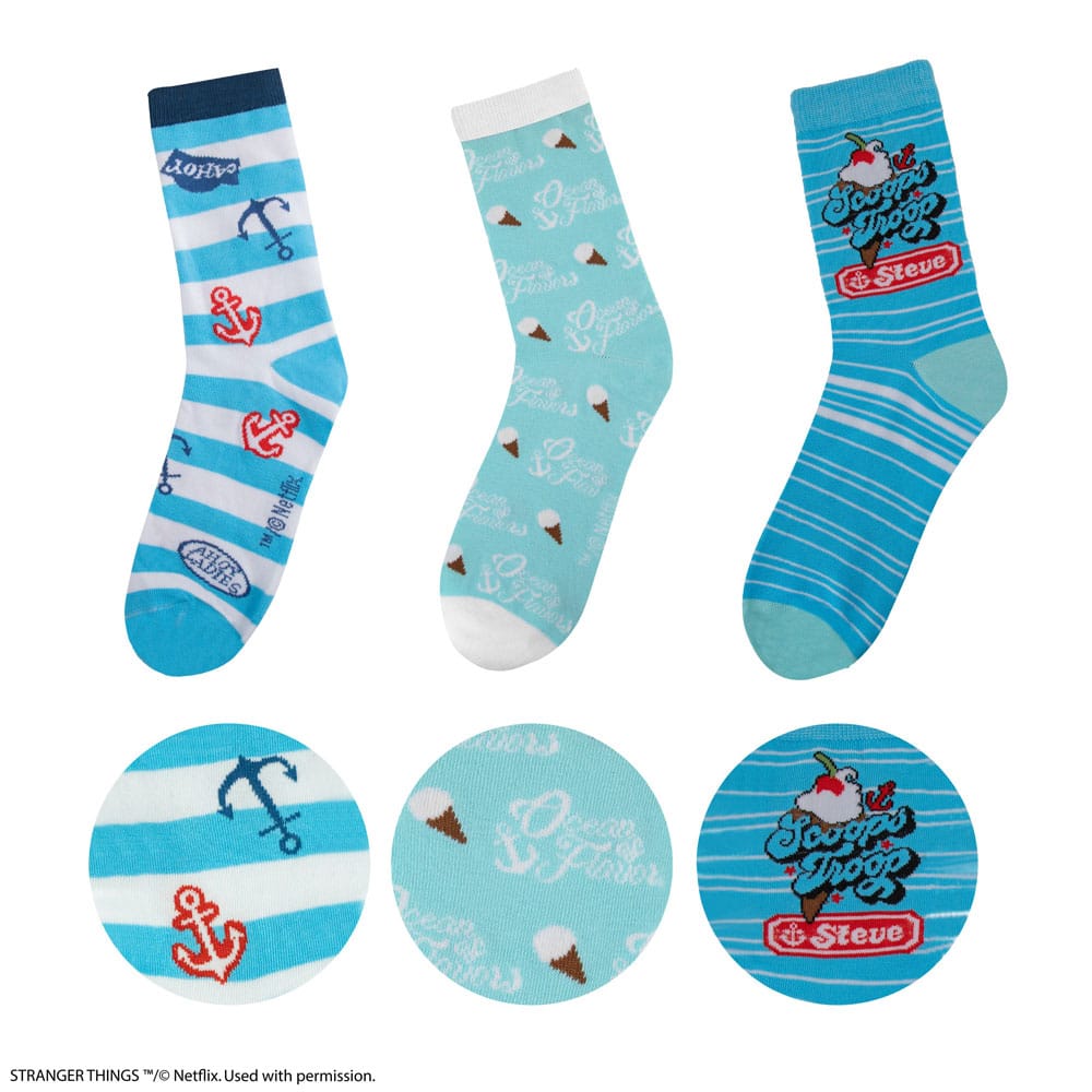Stranger Things: 1680 Set of 3 Socks Footwear