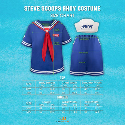 Stranger Things: Scoops Ahoy Steve Costume Size S/M