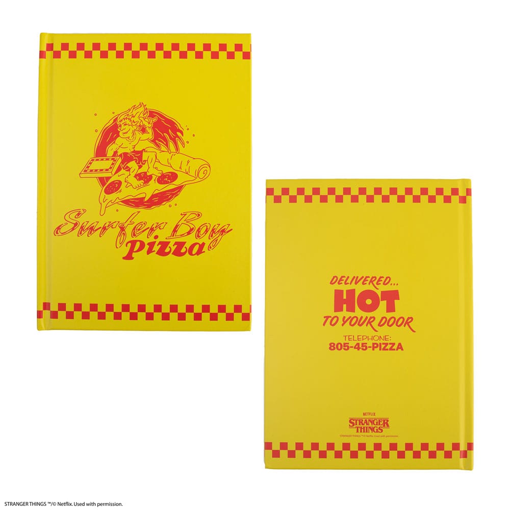 Stranger Things Notebook Surfer Boy Pizza Hardcover Stationery
