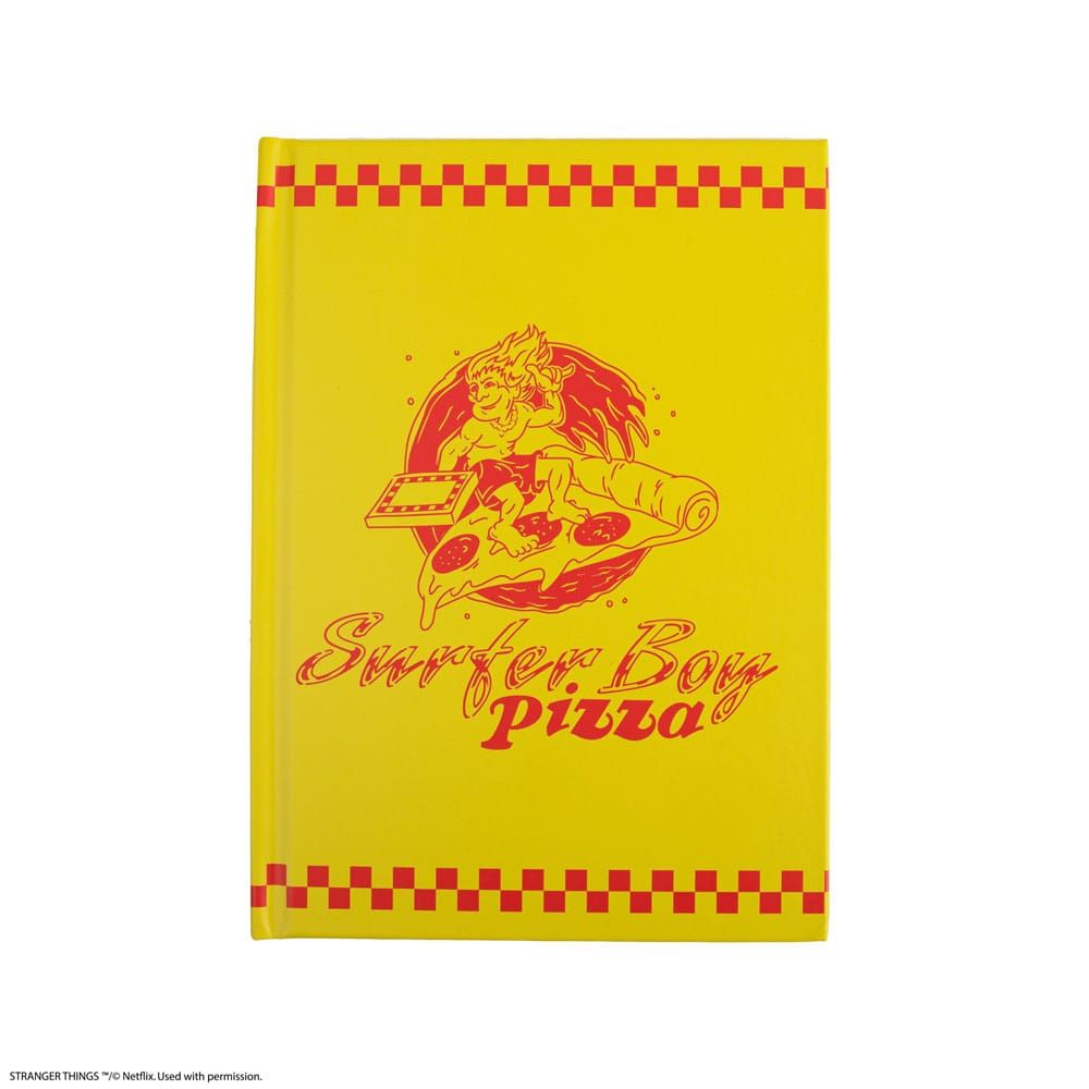 Stranger Things Notebook Surfer Boy Pizza Hardcover Stationery