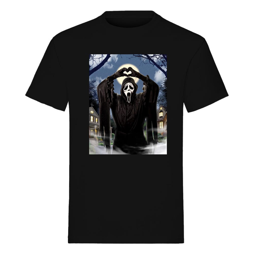 Scream T-Shirt Ghost Face Hearts Size L