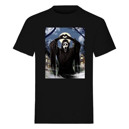 Scream T-Shirt Ghost Face Hearts Size S