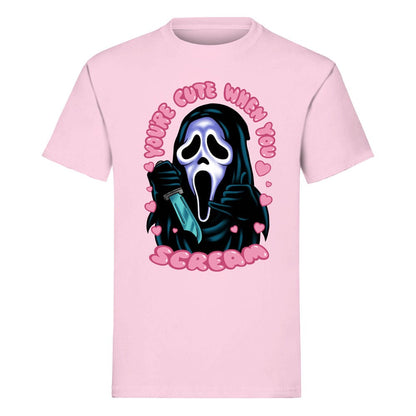 Scream T-Shirt Ghost Face You're Cute when you Scream