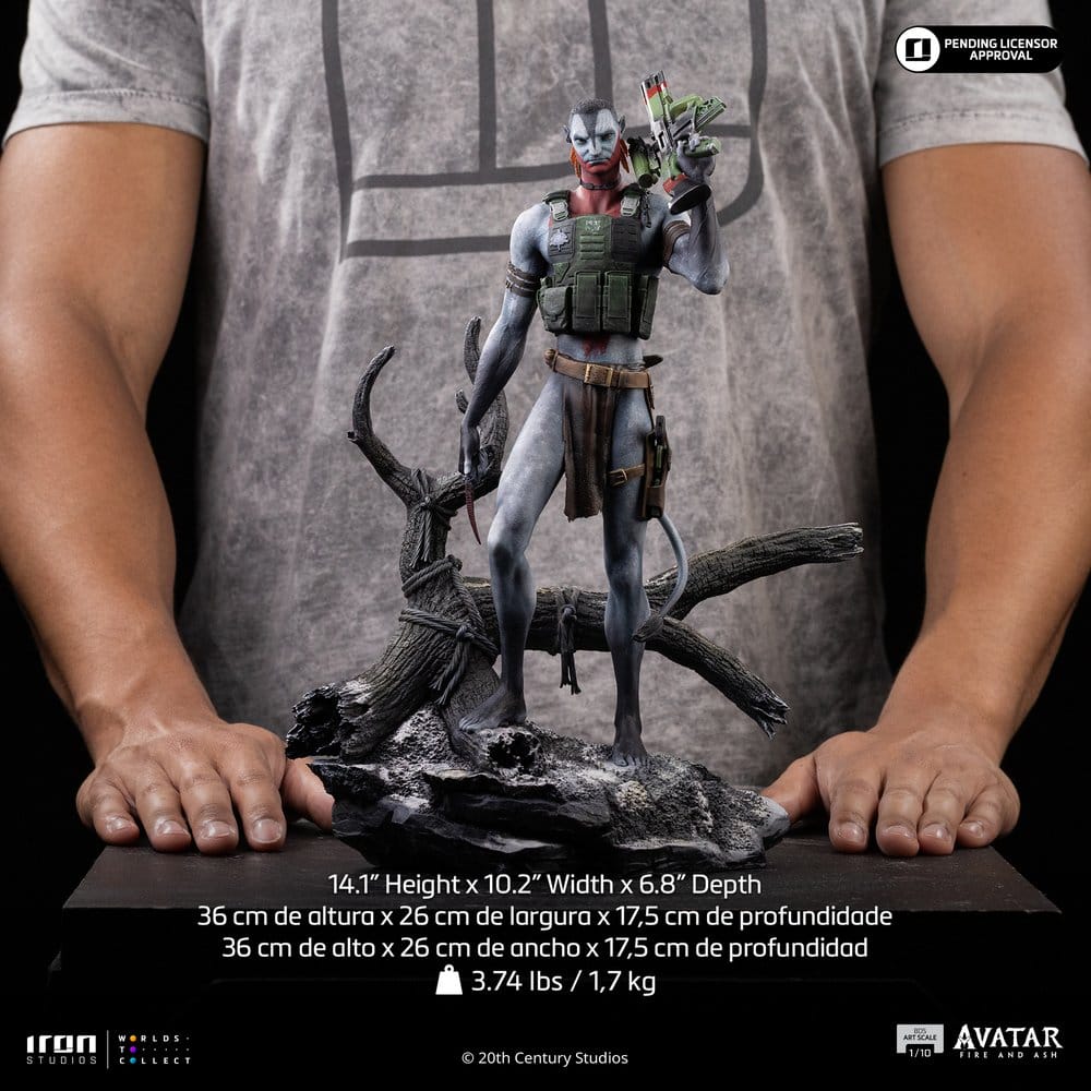 Avatar 3: Fire and Ash Art Scale Statue 1/10 Miles Quaritch 36 cm