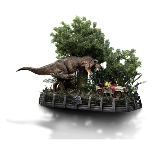 Jurassic Park Demi Art Scale Statue 1/20 T-Rex Chase 30 cm Statues