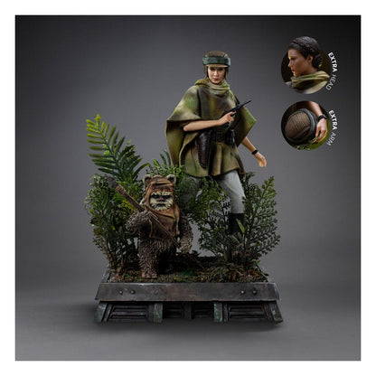 Star Wars Episode VI Art Scale Statue 1/10 Leia and Wicket 21 cm Statues