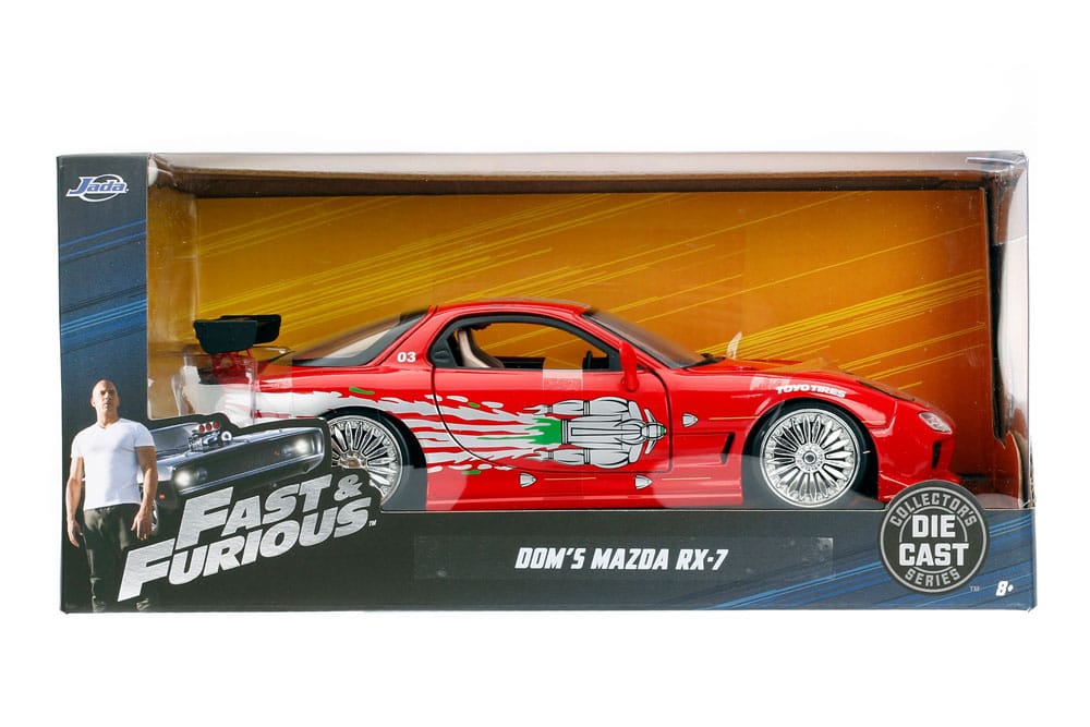 Fast & Furious Diecast Model 1/24 1993 Mazda RX-7 Vehicles