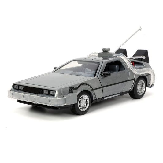 Back to the Future Hollywood Rides Diecast Model 1/24 Back to the Future 1 Time Machine Vehicles