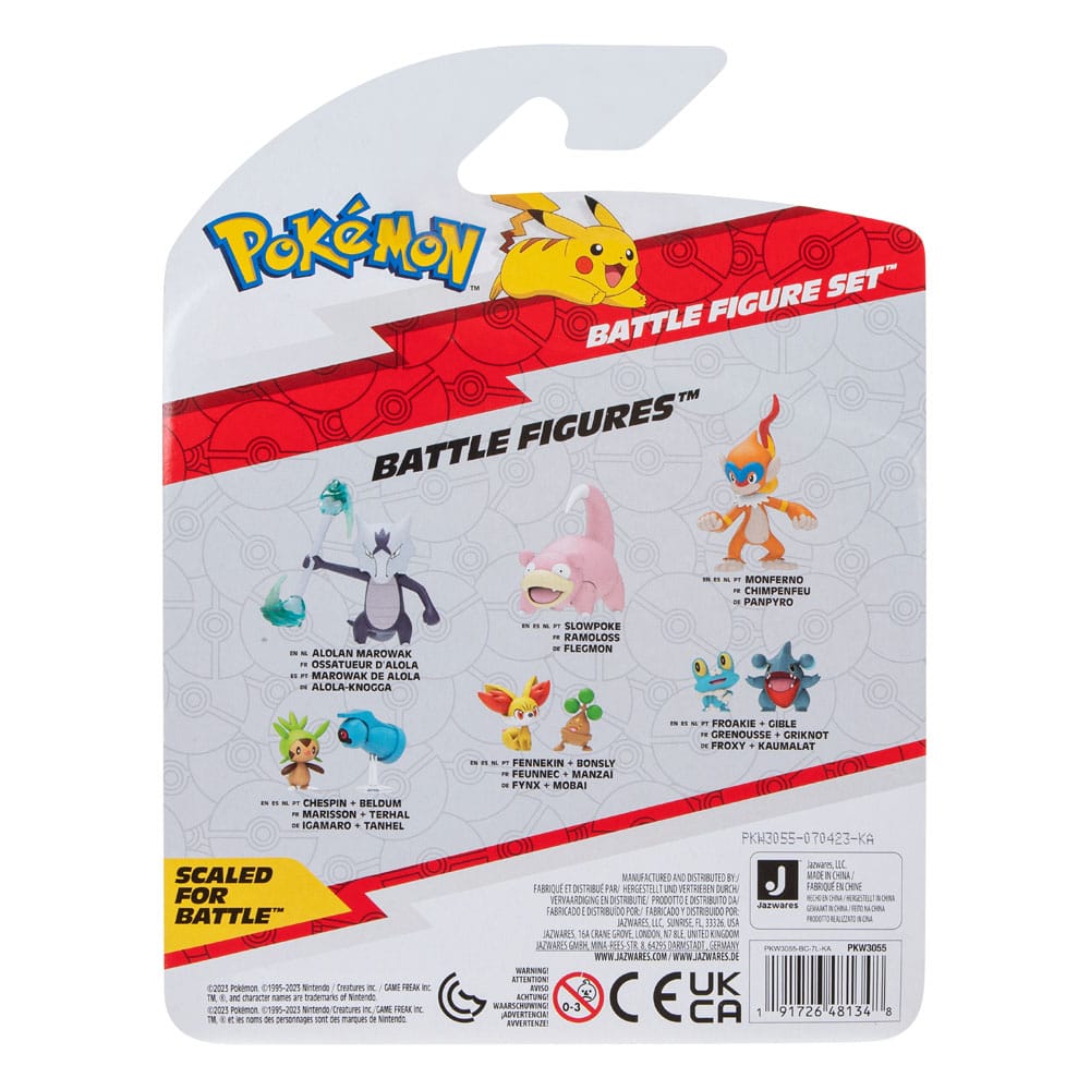 Pokémon Battle Figure Set 3-Pack Morpeko (Full-Belly Mode) Bulbasaur #1 Raboot 5 cm Action figures