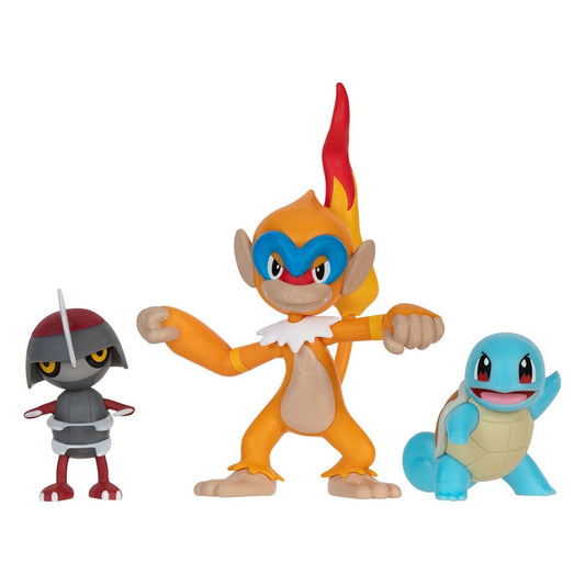 Pokémon Battle Figure Set 3-Pack Pawniard Squirtle #1 Monferno 5 cm Action figures
