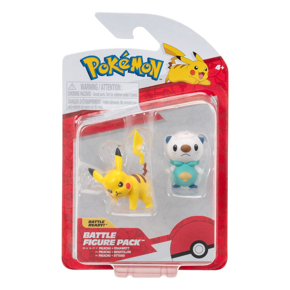 Pokémon Figure 2-Pack Oshawott & Pikachu 8 cm