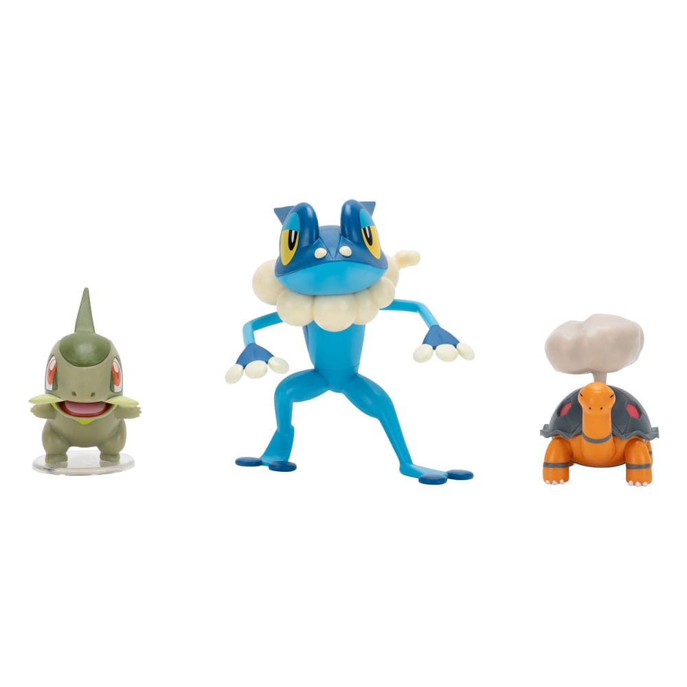 Pokémon First Partner Battle Figure Set Figure 3-Pack Torkoal Axew & Frogadier Mini-figures