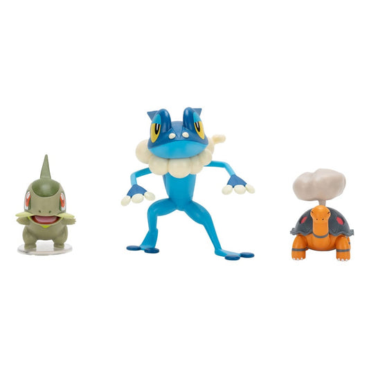 Pokémon First Partner Battle Figure Set Figure 3-Pack Torkoal Axew & Frogadier Mini-figures