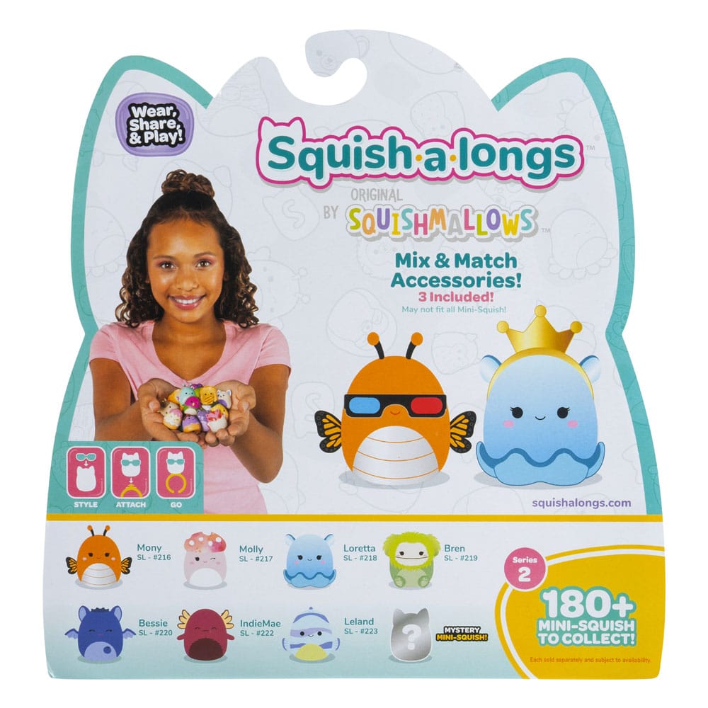 Squishmallows Squish-a-longs minifigures Set of 8 Series 2 Style 2 2,5 cm Mini-figures